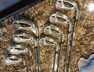 2017 TaylorMade M1 Iron Set Golf Clubs 4-GW XP 95 Stiff Steel Shafts + RSI SW&LW
