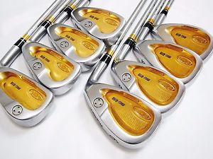 18K Gold 3star HONMA Twin Marks MG-818 8pc R-Flex IRONS SET Golf Clubs inv 2747