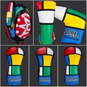 2017 Scotty Cameron Cinco Window Pane Multi Color Staff Bag and 4 Cover Set NEW!