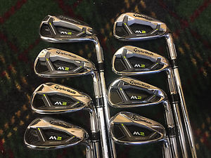 2017 TaylorMade M2 Irons 4-AW Std. Reax Steel 88 STIFF Flex MINT!!