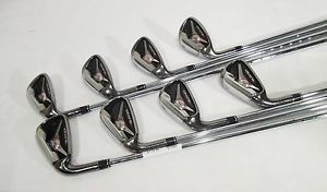 -LH- TAYLOR MADE 2009 BURNER IRONS (4-PW,SW) IRON SET - Steel REGULAR Flex (+1")