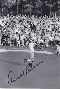 ARNOLD PALMER GOLF KING LEGEND RARE GREAT SIGNED PHOTO COA