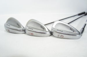 (LH) PING GORGE TOUR BLACK DOT 47* 50* 54* STANDARD SOLE WEDGE SET