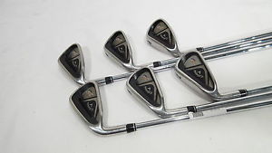 -LH- CALLAWAY X2 HOT IRONS (5-PW) IRON SET - Steel STIFF Flex (LEFT-HANDED)