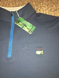 2017 Masters Augusta National Peter Millar Men's Pullover 1/4 Navy Blue XL