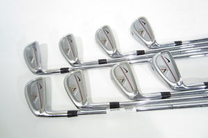 -LH- NIKE VICTORY RED SPLIT CAVITY FORGED IRONS (3-PW) w/DG X100 Steel