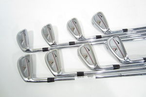-LH- NIKE VICTORY RED SPLIT CAVITY FORGED IRONS (3-PW) w/DG X100 Steel