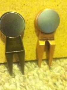 100 AMERICAN made metal divot tool with ball marker;carry on magnet hat or clip,
