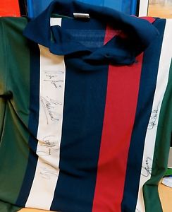 AUSTRALIAN GOLFING GREATS SIGNED SHIRT 8 SIGNATURES GRADY, SENDON, PARRY, SENIOR