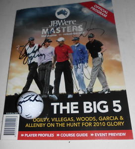 2010 Australian Masters Signed Program - Garcia, Ogilvy, Villegas, Woods