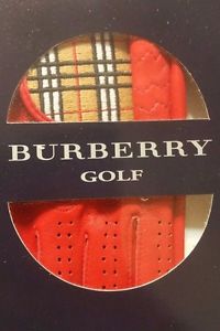 Burberry Sport Ladies Golf Gloves Size Small color Red Mint - New