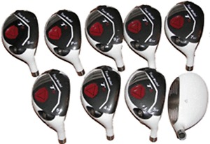 (9 Hybrids) 3-SW Tour Model T11 White Taylor Fit Complete Hybrid Golf Club Set
