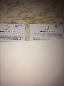 Zero Restriction $500 Gift Cards