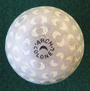 ANTIQUE GOLF BALL, THE ARCH COLONEL, c1910 SCARCE