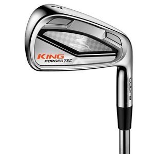 Left Handed Cobra Golf Clubs King Forged Tec 4-Pw Iron Set Stiff Steel Very Good image 1