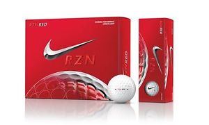 (72) 6 Dozen Nike RZN Red Golf Balls White