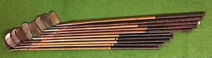 10 Antique hickory wood shaft Irons
