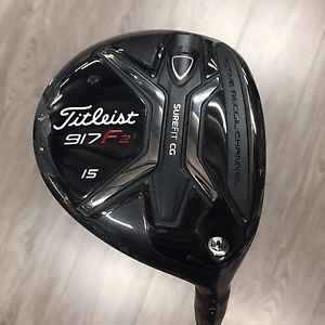 "USED" TITLEIST 917 F 15 DEGREE 3 WOOD / STIFF DIAMANA 70 SHAFT + HEADCOVER