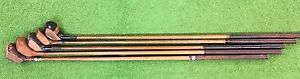 5 Antique hickory wood shaft Drivers and Brassies