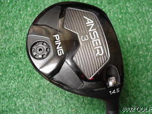 Very Nice Ping Anser 14.5 degree 3 Wood  800 F Graphite Stiff Flex Ping Grip