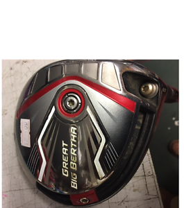 *USED* CALLAWAY GREAT BIG BERTHA 9* DRIVER (STIFF) INC HEADCOVER BUT NO WRENCH