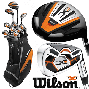 "SALE" WILSON X31 MENS COMPLETE GOLF SET +DELUXE GOLF CART / TROLLEY BAG