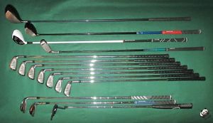 Mens Golf Set-- Mizuno Comp-EZ irons, RIFLE-Shafts,, w/ Titleist Driver
