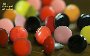 100 X LIFETIME GOLF BALL MARKERS THE BALL MARKER NEVER LOST FITS ALL PUTTERS