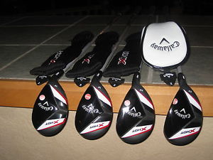*MINT* CALLAWAY X HOT PRO 16* 1H 18* 2H 20* 3H & 23* 4H HYBRID SET 6.0 STIFF