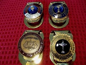 1999 RYDER CUP MONEY CLIPS (THE COUNTRY CLUB) 4 CLIPS ALL DIFFERENT NEW