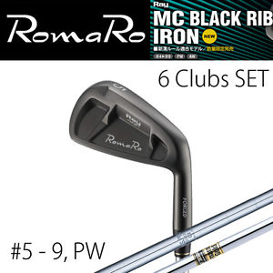 [NEW] RomaRo GOLF JAPAN Ray MC BLACK RIB IRON SET #5-PW (6 Clubs) Steel 2016